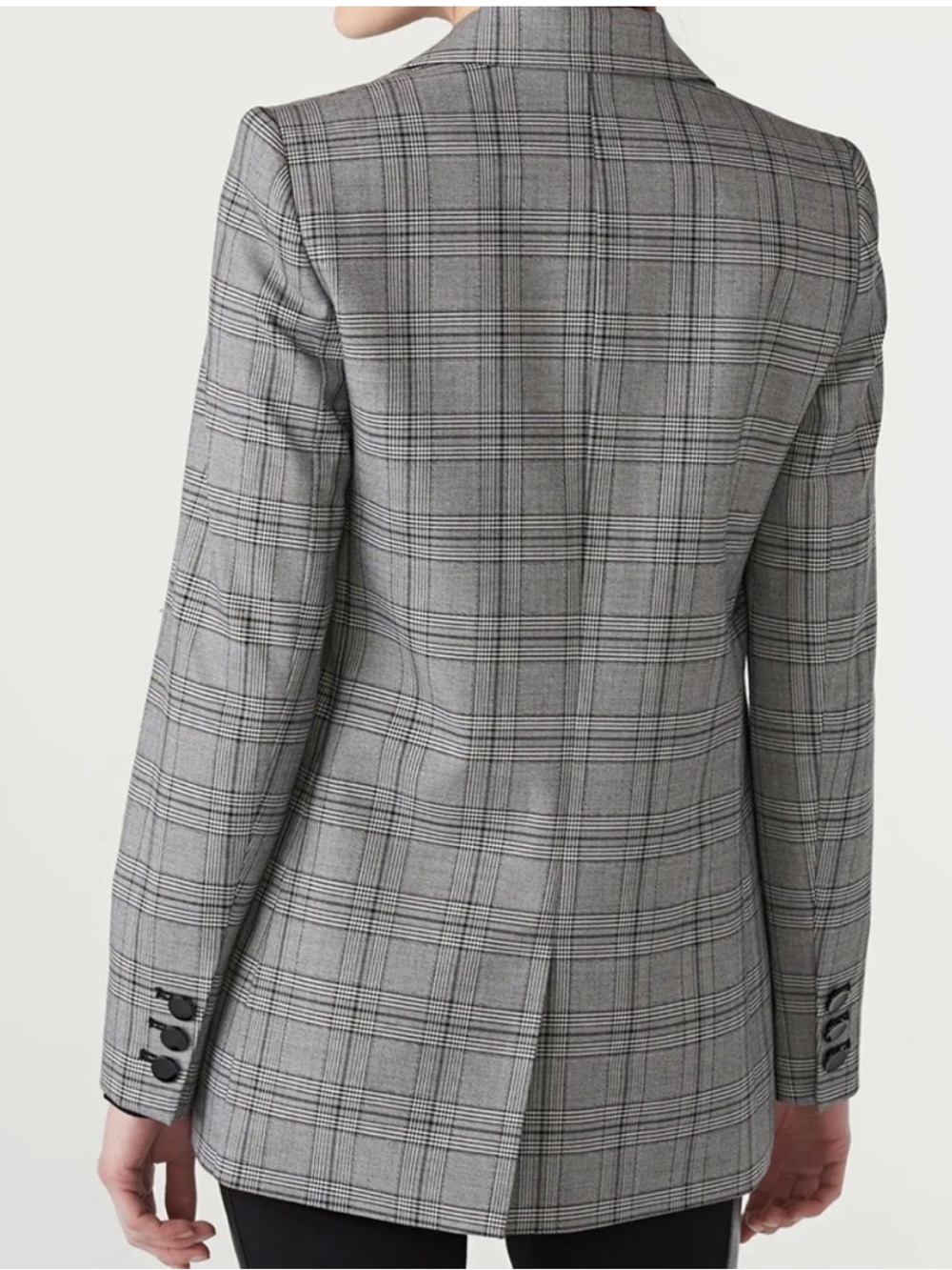 Karl Lagerfeld Paris Plaid Blazer Jacket Almond Multi Notch Collar Sz 14 - Picture 2 of 11